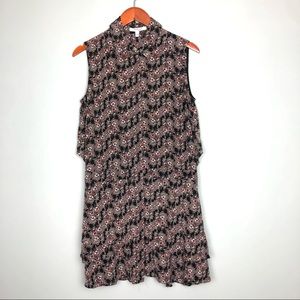 DEREK LAM 10 CROSBY silk sleeveless button up layered dress size 6 paisley print